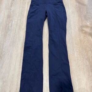 Athleta Women's Straight Up Salutation Yoga Pants in Navy Blue